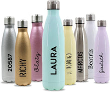 Botella de agua personalizada con nombre