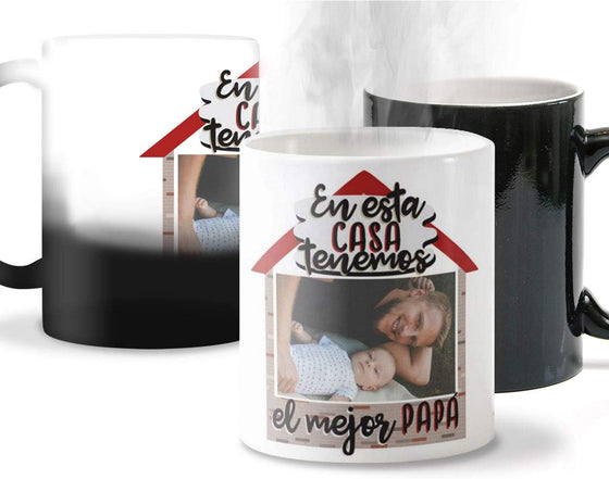 Taza Mágica Personalizada diseño con foto dia padre