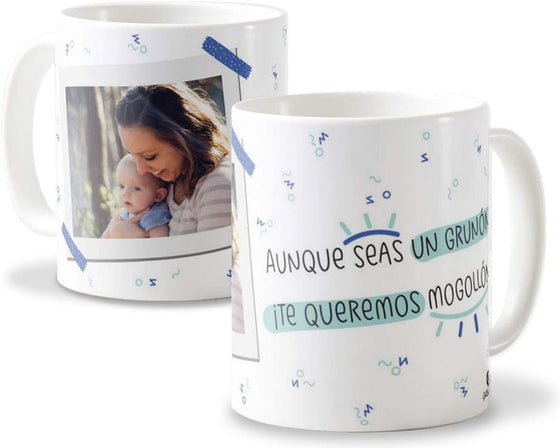 Taza Personalizada diseño con foto dia padre "Gruñón"