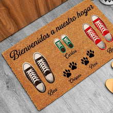  Felpudo Personalizado Família 3 + 2 Mascotas